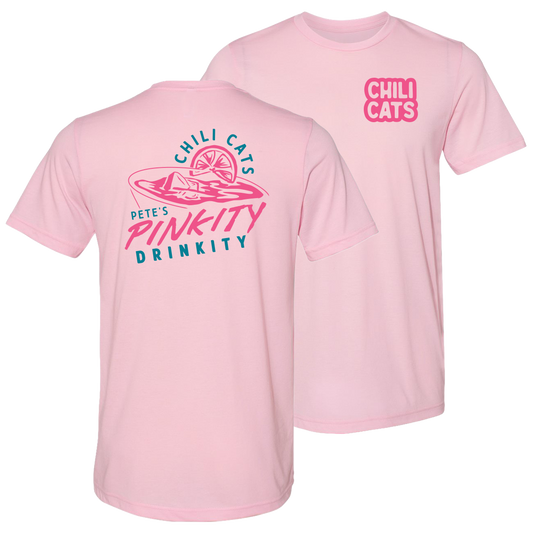 Pete's Pinkity Drinkity Chili Cats unisex tee