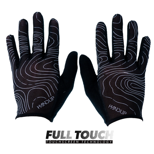 Topo Lines Full Finger Vented MTB gloves