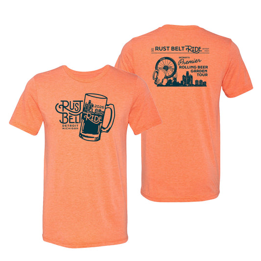 Rust Belt Ride 2026 Tee - orange sorbet
