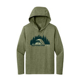 Base Camp Vibes, hooded long sleeve triblend