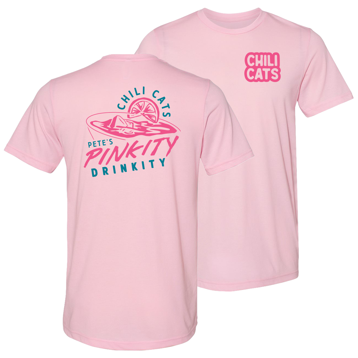 Pete's Pinkity Drinkity Chili Cats unisex tee