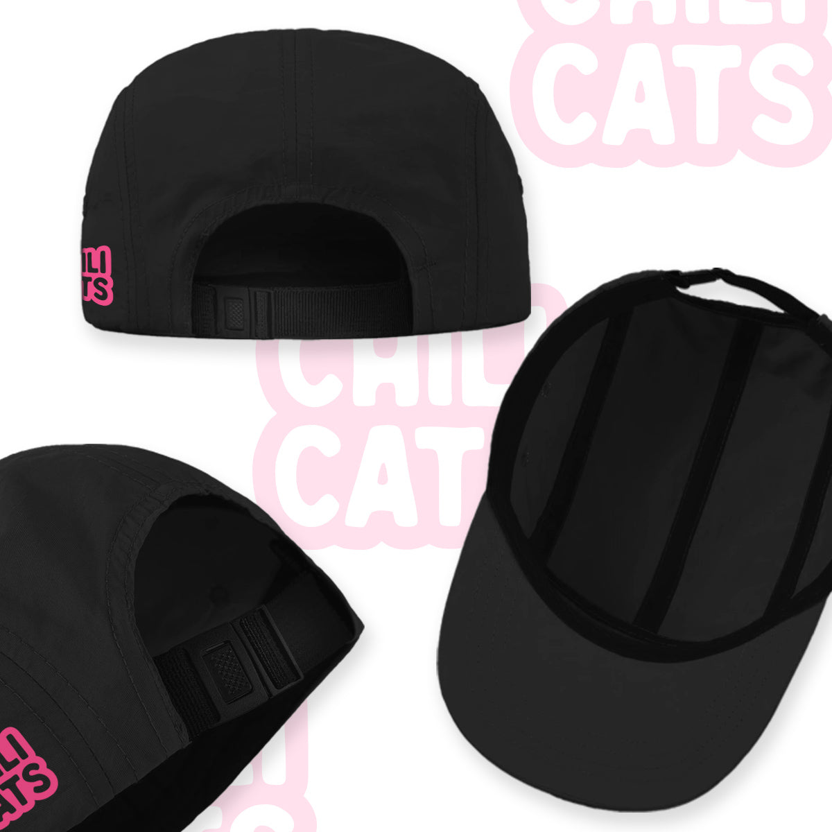 Pete's Pinkity Drinkity Chili Cats Packable Camper hat