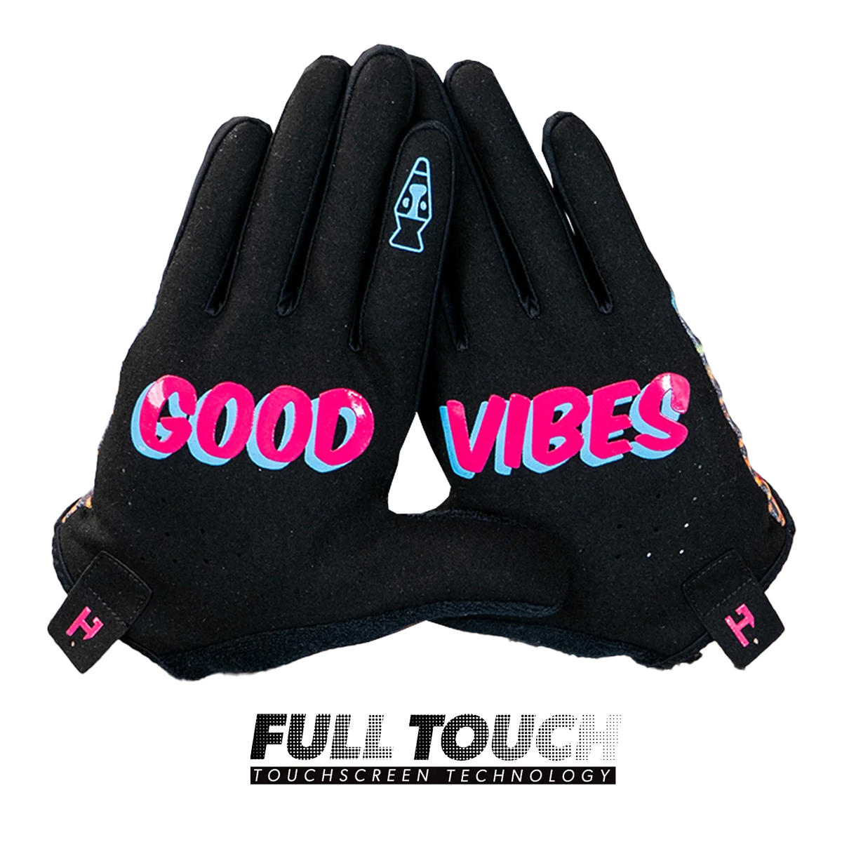 Reverse Tie-Dye Full Finger Gloves