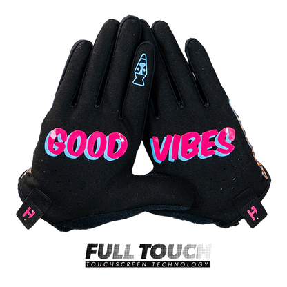 Reverse Tie-Dye Full Finger Gloves