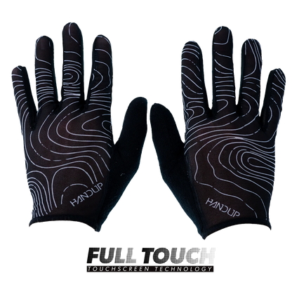 Topo Lines Full Finger Vented MTB gloves