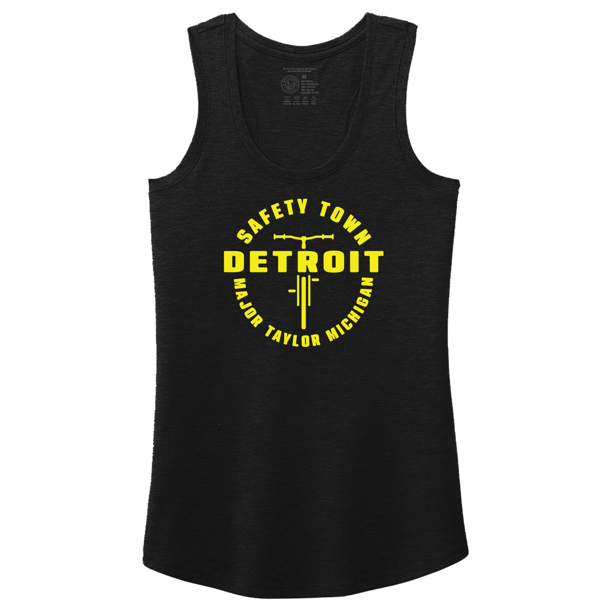 Safety Town Detroit Feminine Fit Triblend Racerback Tank