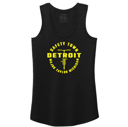 Safety Town Detroit Feminine Fit Triblend Racerback Tank