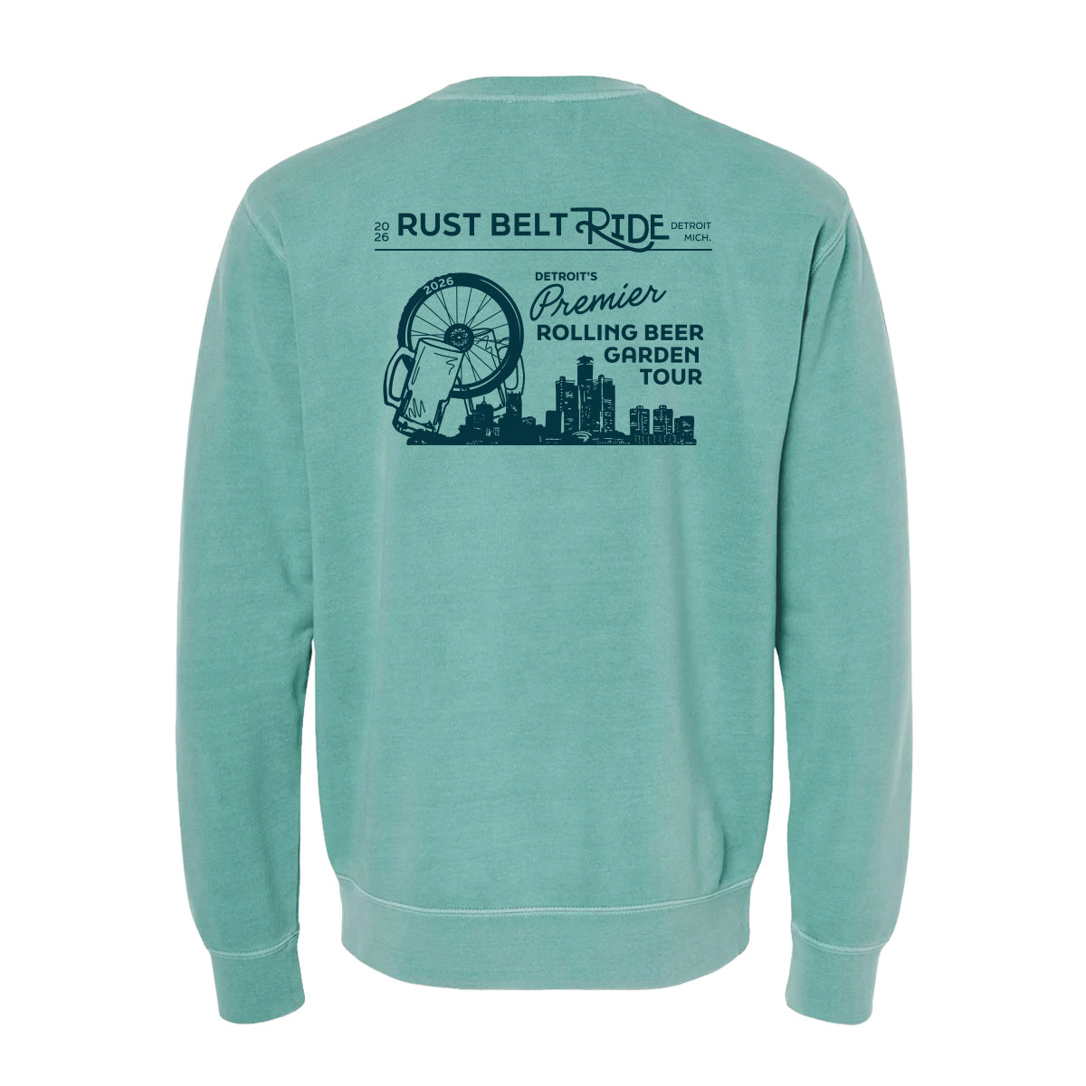 Rust Belt Ride 2026 fleece - seafoam