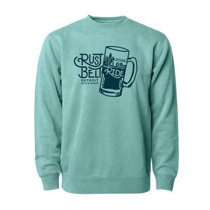 Rust Belt Ride 2026 fleece - seafoam