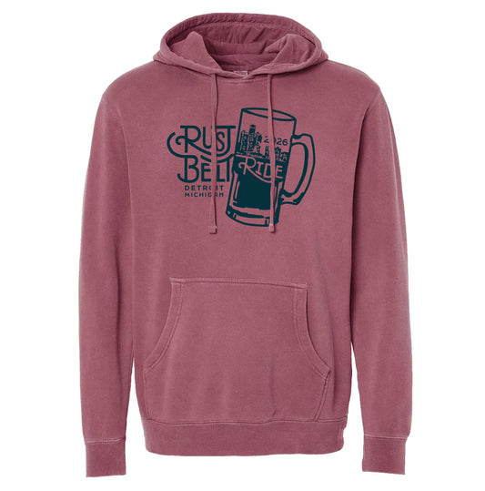 Rust Belt Ride 2026 fleece - berry wine