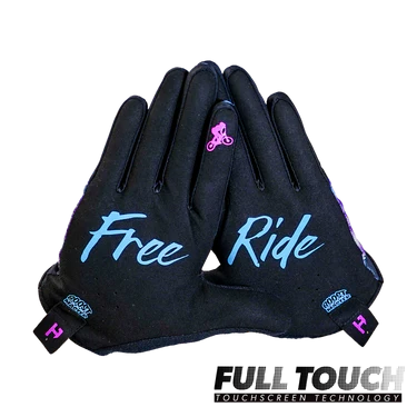 Free Ride Tie-Dye Indigo Gloves